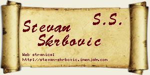Stevan Škrbović vizit kartica